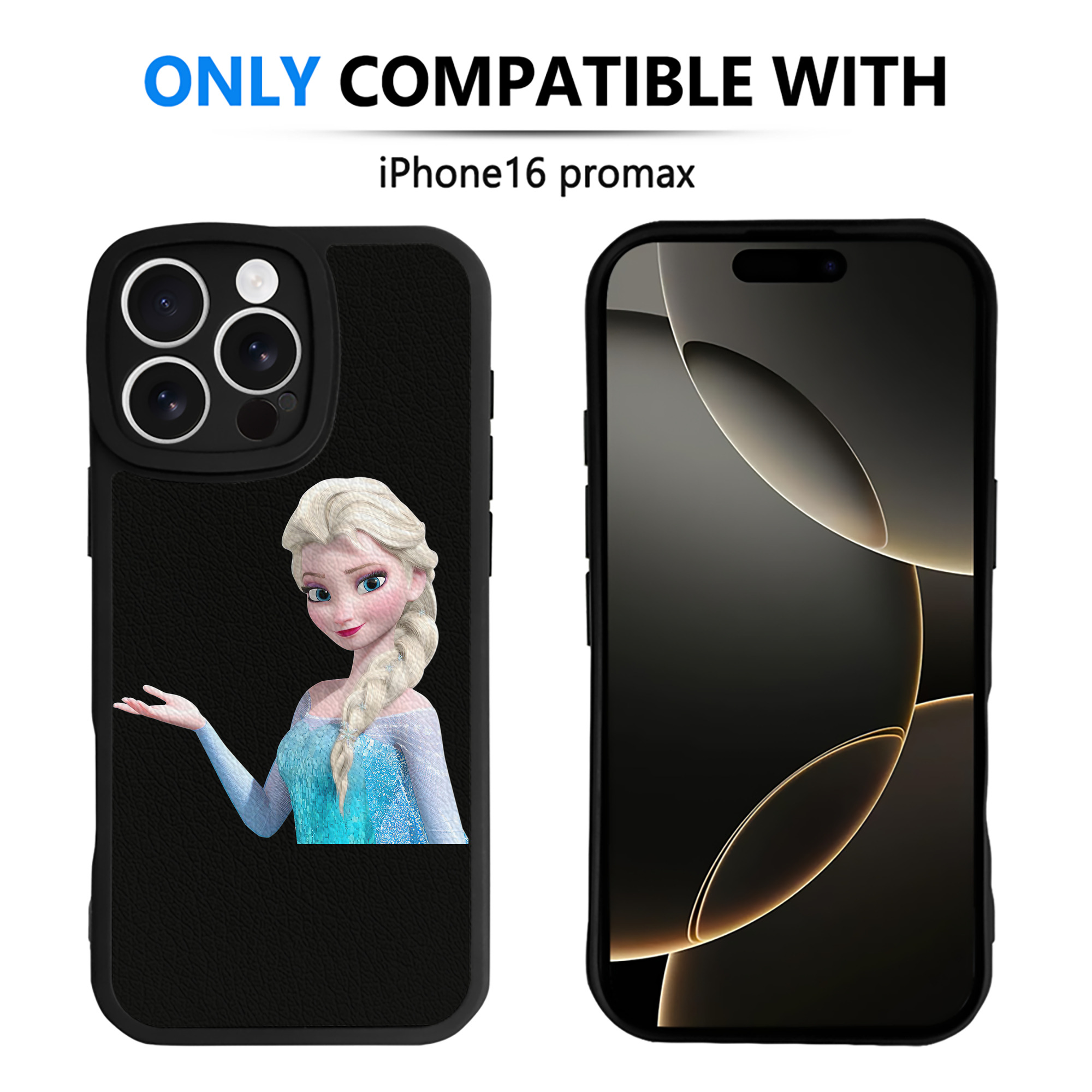 （画像用） アナと雪の女王 アンナ エルサ Frozen Anna Elsa 【iPhone 16シリーズ対応】シリコンスマホケース（レザー調） 材質：シリコン